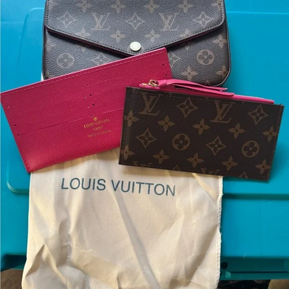 Louis Vuitton Brown and Pink Monogram Clutch - Picture 3 of 3